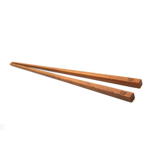 ZEST handcrafted teak wood chopsticks close-up