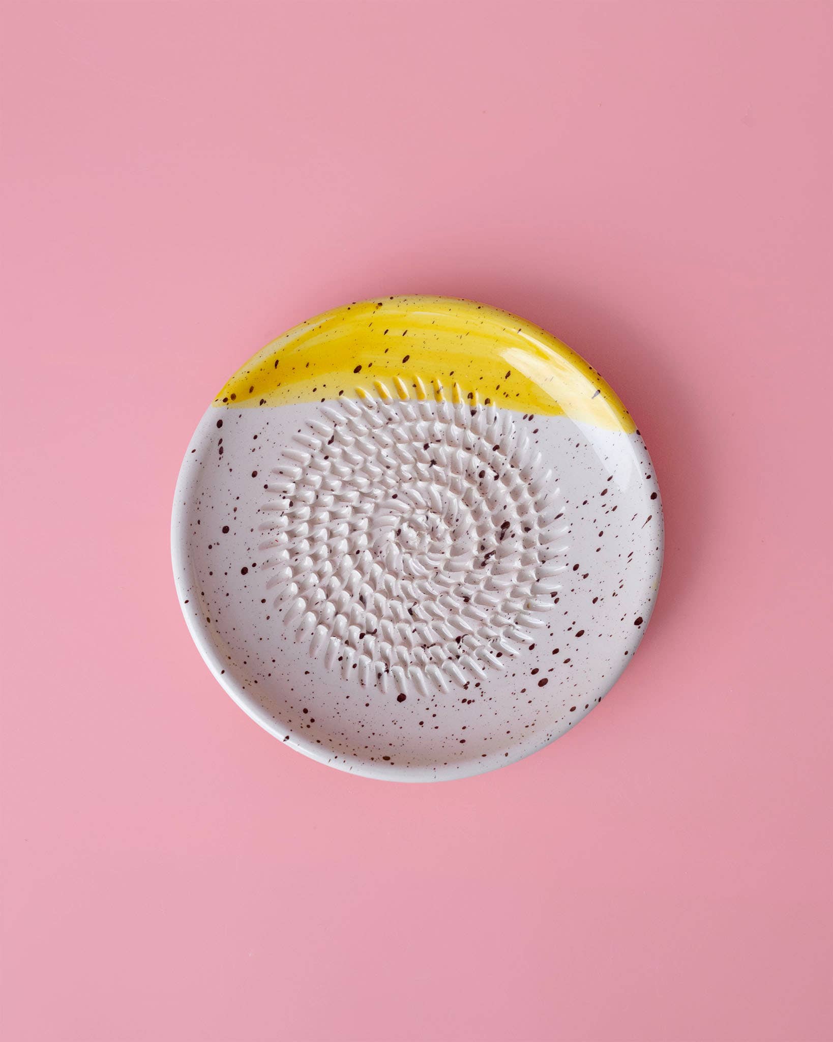 ZEST Ceramic Garlic Grater Plate small handmade