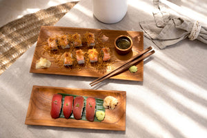 ZEST teak chopsticks handcrafted artisan detail
