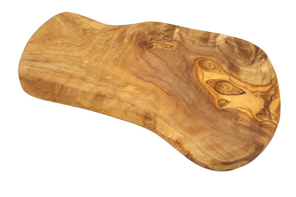 Olive wood cutting board grain detail close-up
