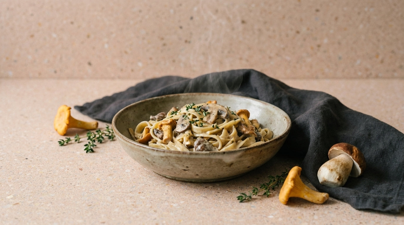 Wild mushroom pasta with Forest Funghi: earthy, creamy, ready in 20 minutes