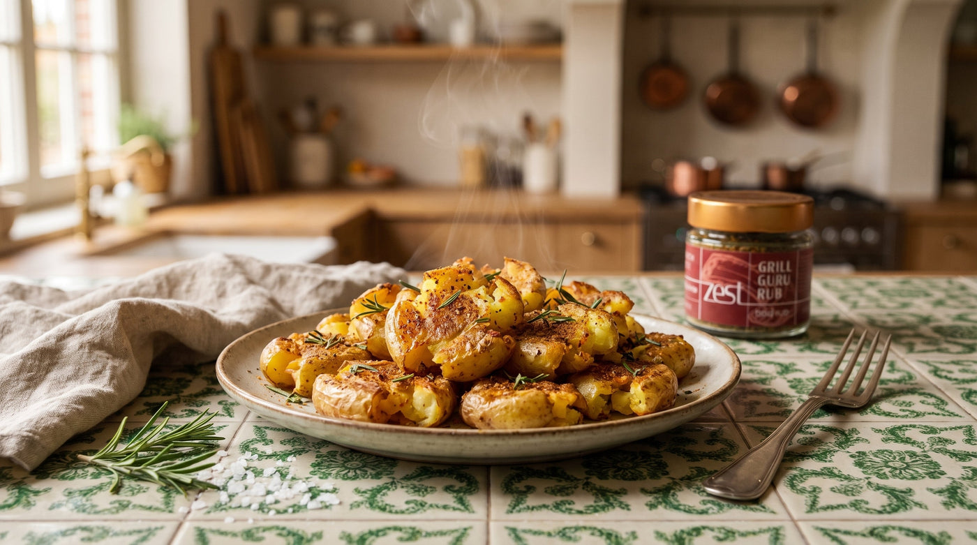 Smoky roasted potatoes with Grill Guru Rub
