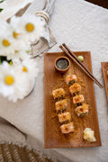 ZEST teak chopsticks with Asian food