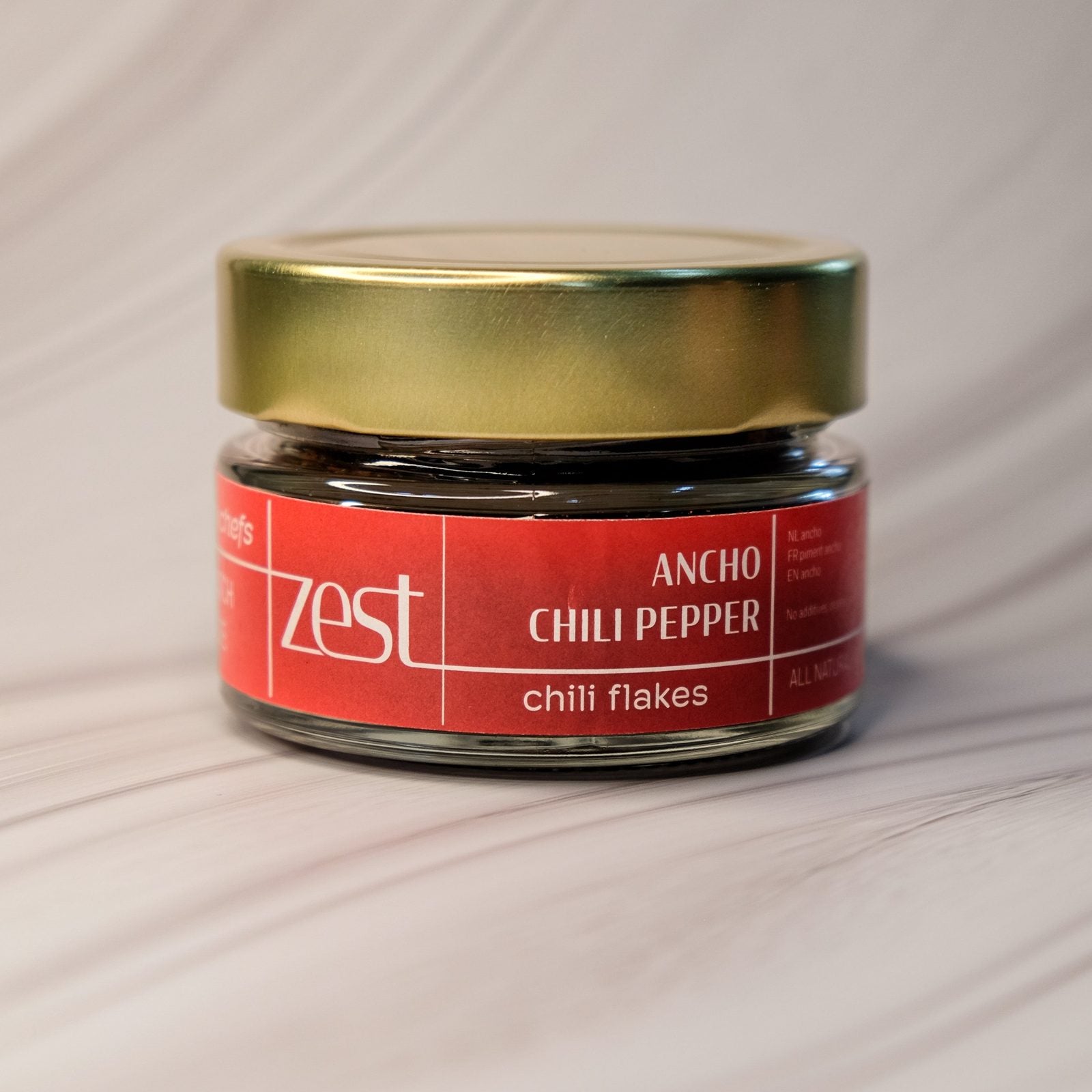 ZEST Ancho chili flakes sweet smoky Mexican pepper