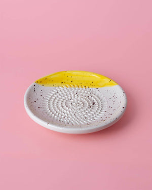 Handmade ceramic grater plate small grating surface