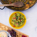 ZEST handmade ceramic grater plate in use